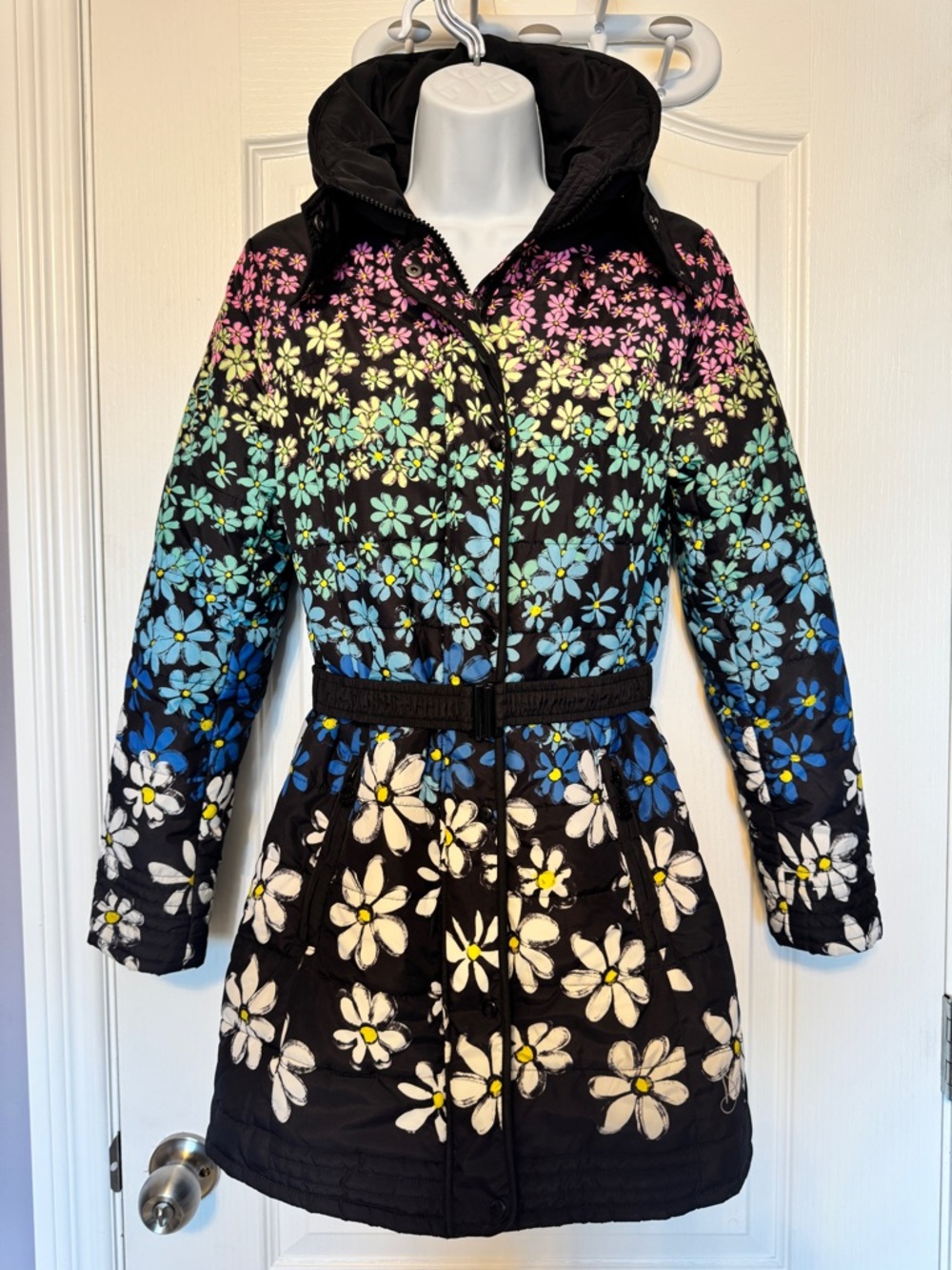 Desigual “Lichi” Floral Puffer Coat Girls 13/14 | Fits Women’s XS | EUC